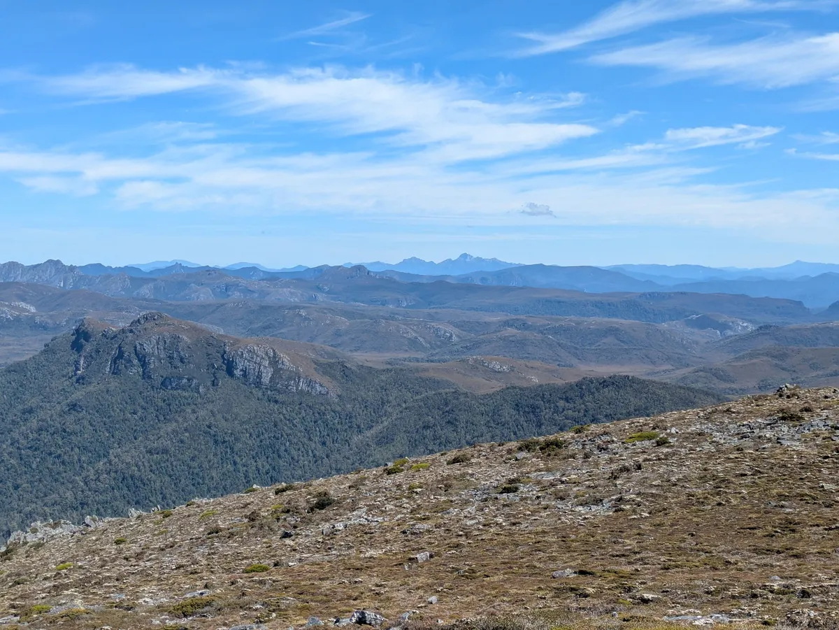 Panorama sur Wild Rivers National Park, Frenchmans Cap en arrière-plan