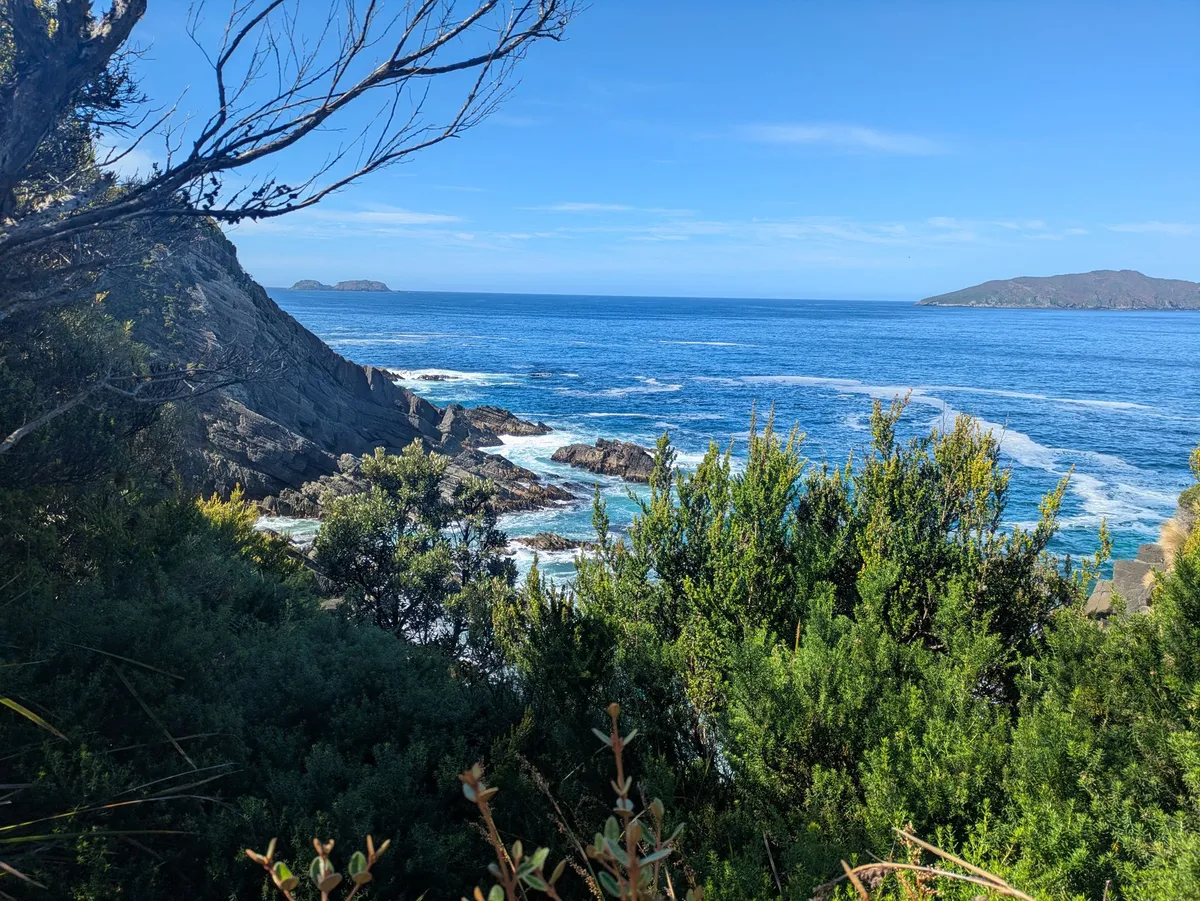 Vue sur la côte à partir de Menzies Bluff
