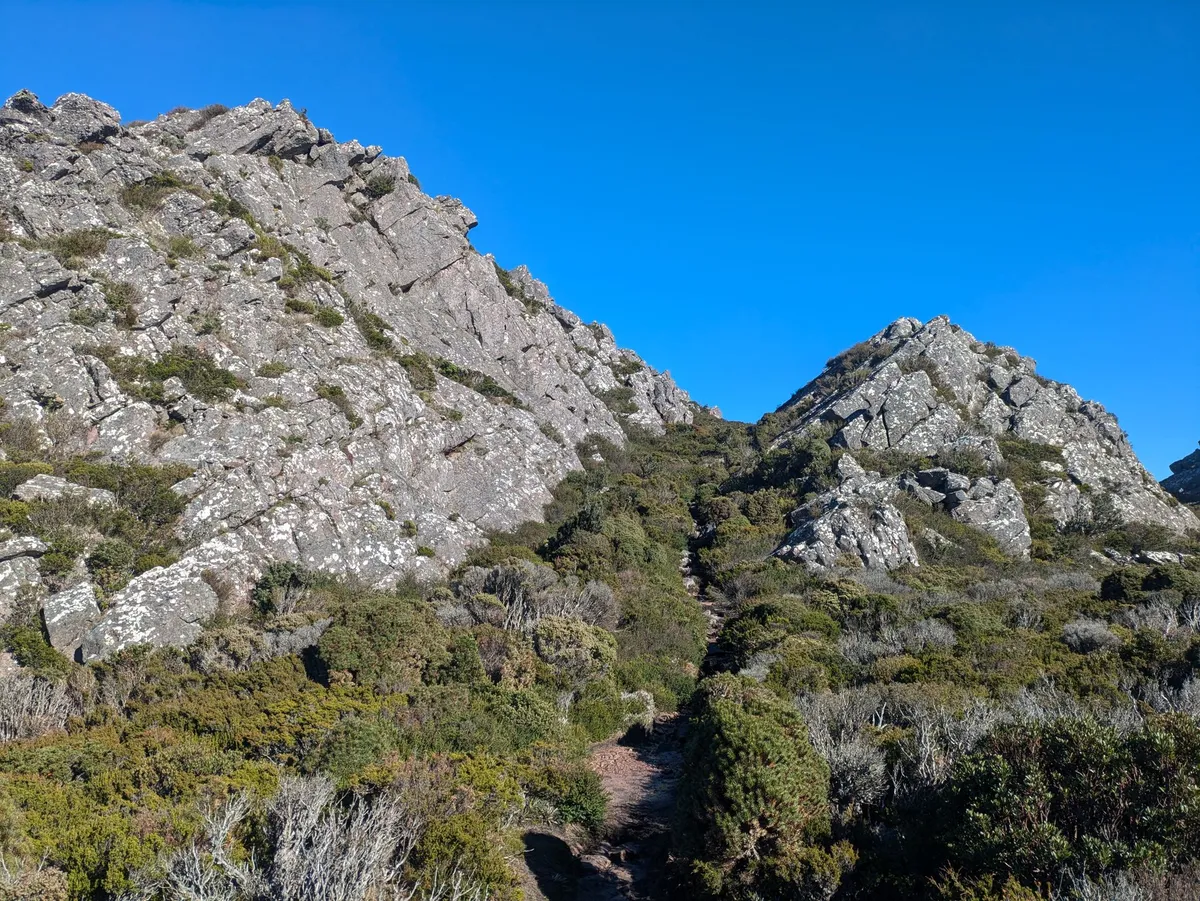 Sentier allant au sommet du Mont Roland par derrière