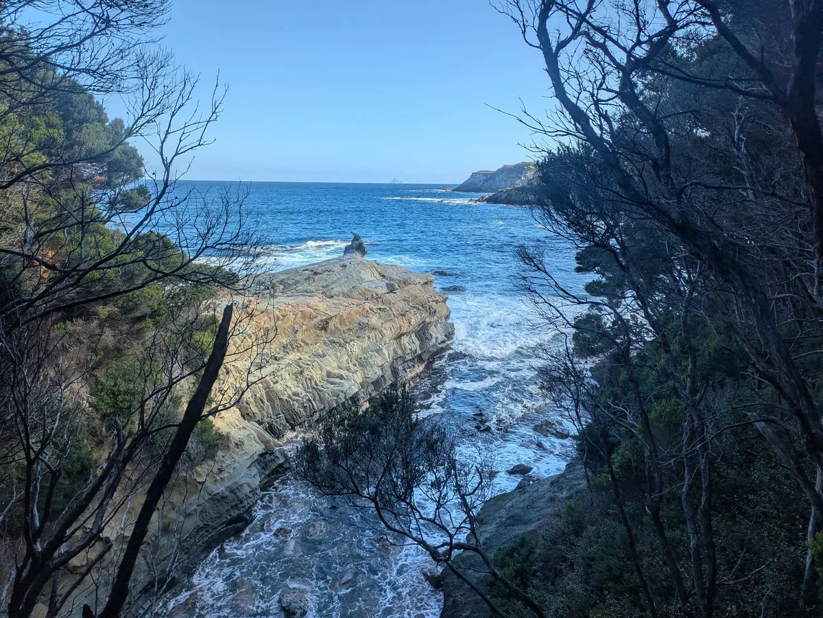 Rochers à Little Deadmans Bay