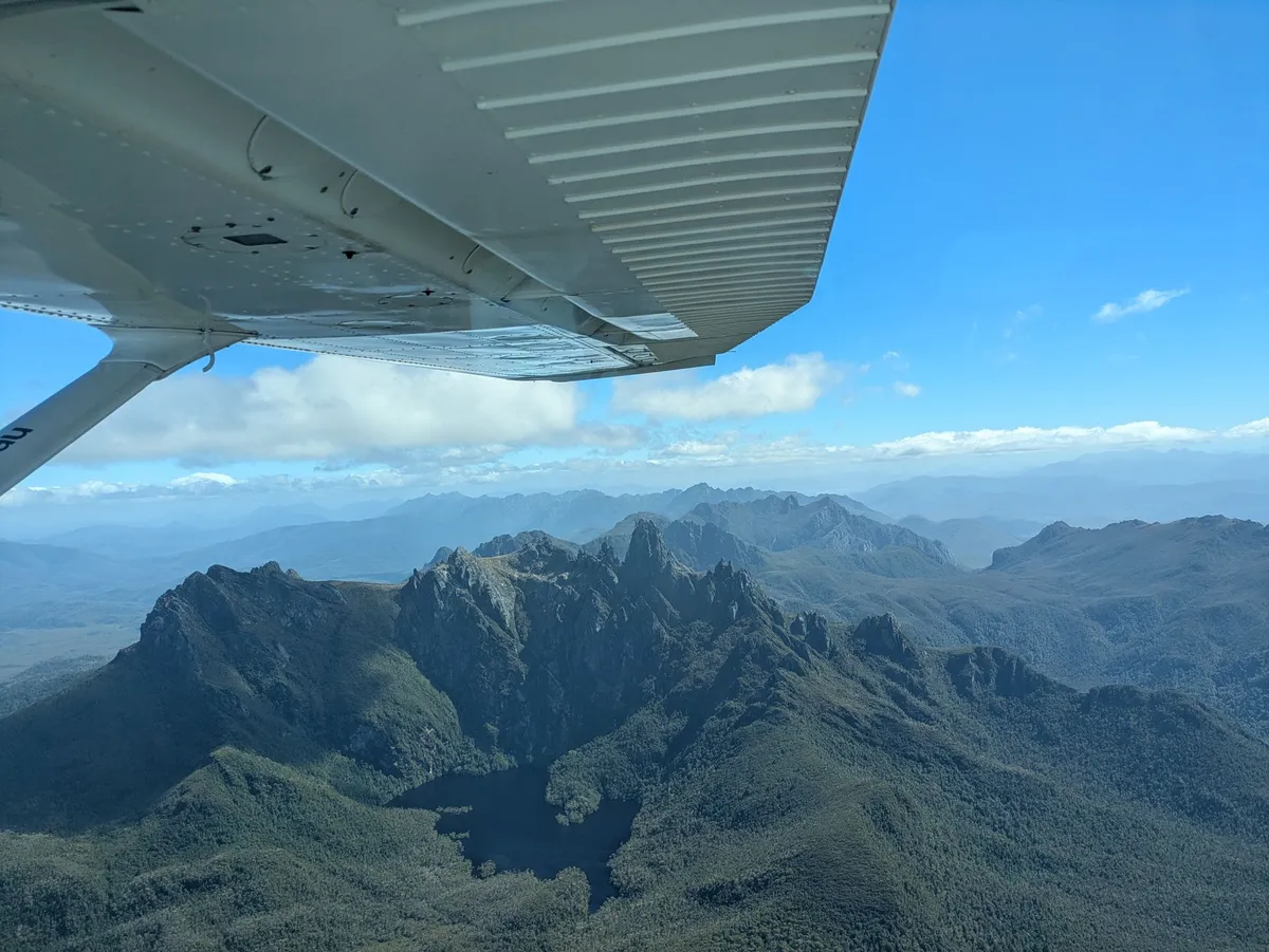Survol de Federation Peak en avion